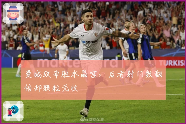 曼城效率胜水晶宫，后者射门数翻倍却颗粒无收